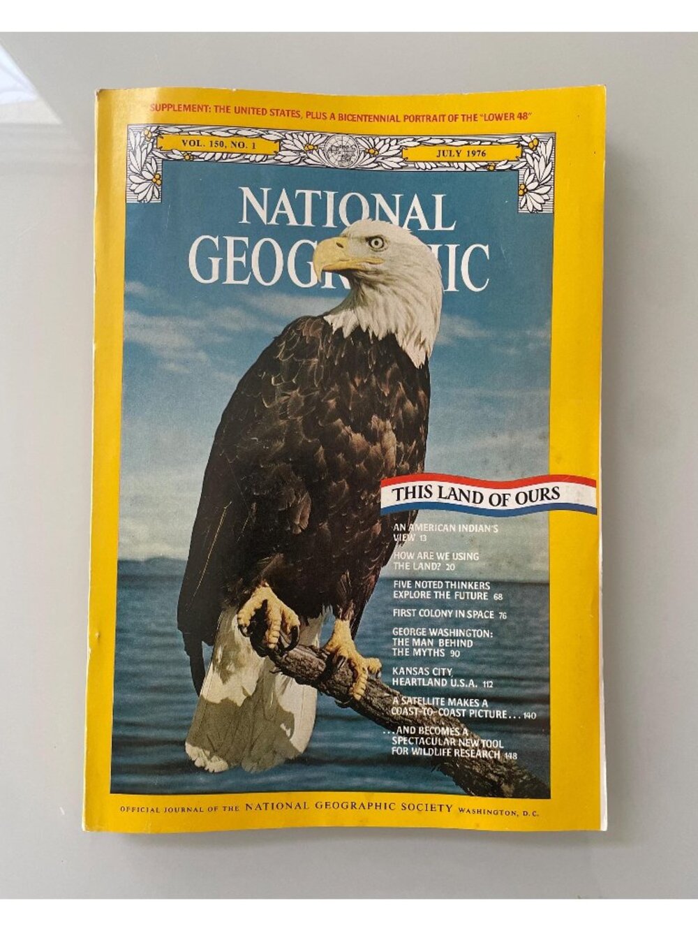 National Geographic July 1976: Bicentennial Edition with US Map
